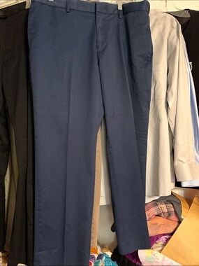 Men's Navy Dress Pants - Classic Tailored Trousers